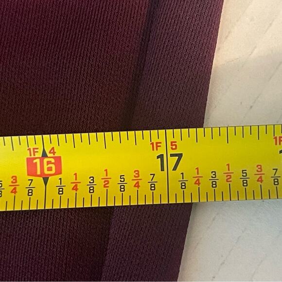 Anthropologie Nicole Miller Burgundy Minimalist Feminine Midi Dress NWOT Size 6 - Picture 11 of 12